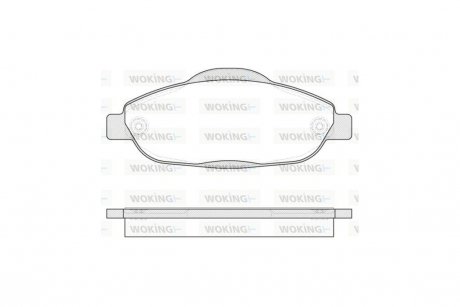 Колодки тормозные диск. перед. (Remsa) Peugeot 3008 1.6 09-,Peugeot 3008 2.0 09- WOKING P12233.00