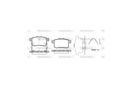Колодки тормозные диск. задн. (Remsa) Honda Accord 08>15 WOKING P12323.12