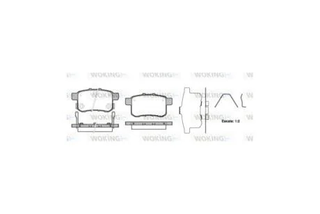 Колодки гальмівні диск. задн. (вир-во Remsa) Honda Accord 08>15 WOKING P12323.12