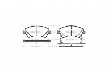 Колодки тормозные дисковые Toyota Corolla Auris 06> 12> / Avensis 08>18 / перед WOKING P12413.02