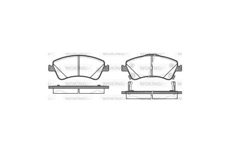 Колодки гальмівні диск. перед. (Remsa) Toyota Corolla Auris 06> 12> / Avensis 08>18 WOKING P12413.02