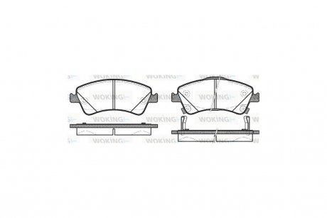 Колодки тормозные диск. перед. (Remsa) Toyota Avensis III 08>18 WOKING P12413.12