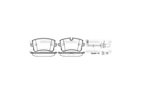 Колодки гальмівні диск. задн. (Remsa) Audi A4 09>16 A6 11>18 Q5 08>17 / Porsche Macan WOKING P12433.10
