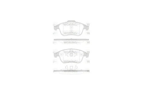 Колодки гальмівні диск. перед. (вир-во Remsa) Renault Scenic III Grand Scenic III Megane III 2,0TCe WOKING P12503.30