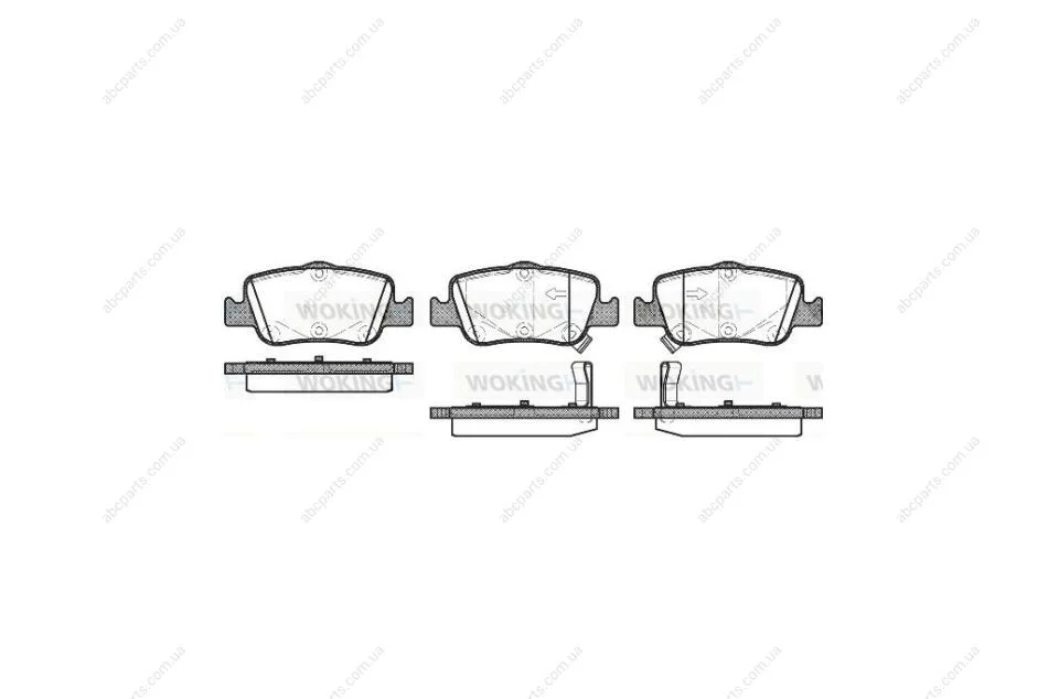 Колодки гальмівні диск. задн. (вир-во Remsa) Toyota Corolla Auris 06> 13> / Hyundai i30 15> WOKING P12563.02 (фото 1)