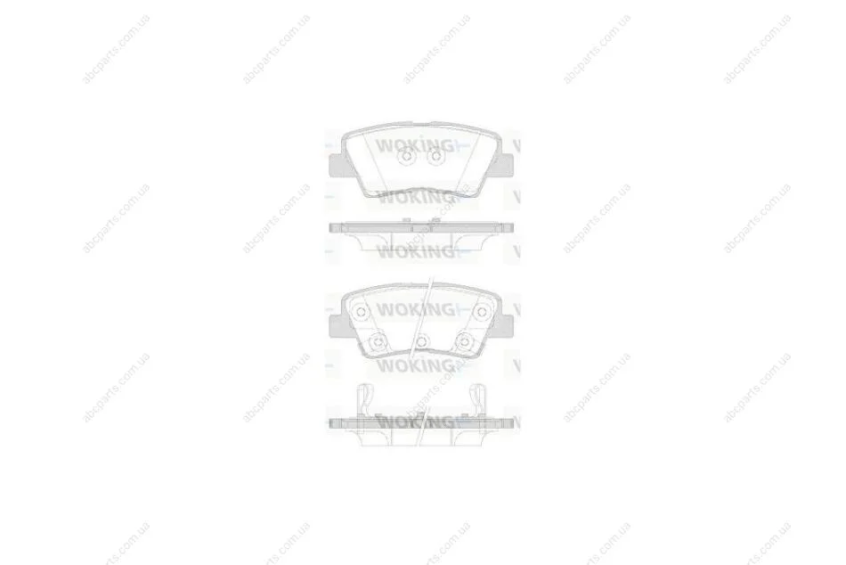 Колодки гальмівні диск. задн. (вир-во Remsa) Hyundai Elantra 1.6 10-,Hyundai Elantra 1.8 10- WOKING P12623.42 (фото 1)