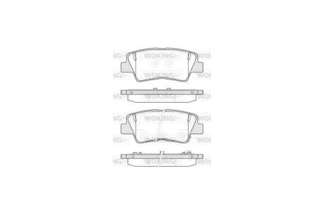 Колодки тормозные диск. задн. (Remsa) Ssang Yong Korando 10> / Toyota Auris 12> / Hyundai i20 15>, i30 11> 15> Elantra 15> / Sonata 05> / Grand WOKING P12623.52