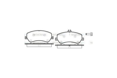 Колодки гальмівні диск. перед. (Remsa) MB GLK 08>15 WOKING P12773.00