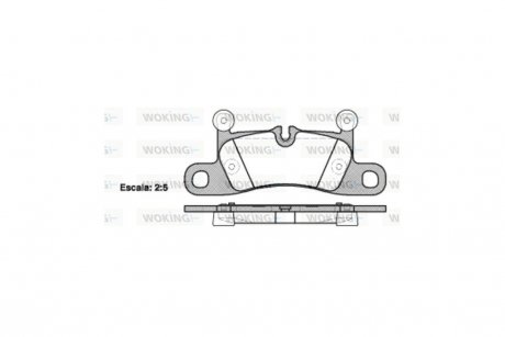 Колодки тормозные диск. задн. (Remsa) Porsche Cayenne (10-), VW Touareg (10-) WOKING P12793.10