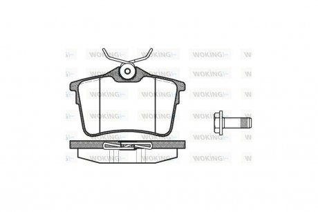 Колодки тормозные диск. задн. (Remsa) Citroen Berlingo II (08-), Peugeot Partner II (08-), 308 I (07-) WOKING P12823.00