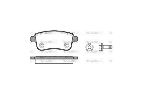 Колодки гальмівні диск. задн. (вир-во Remsa) Renault Fluence 1.5 10-,Renault Fluence 1.6 10- WOKING P12873.00