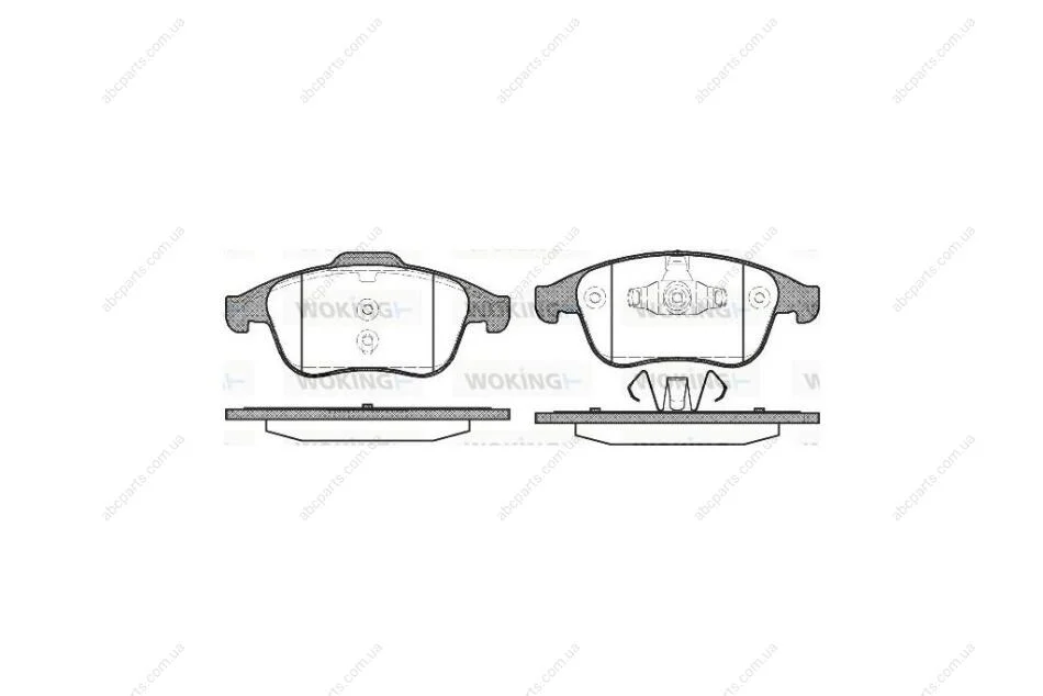 Колодки гальмівні диск. перед. (вир-во Remsa) Renault Clio iv 1.6 12-,Renault Grand scenic iii 1.2 09- WOKING P12893.00 (фото 1)