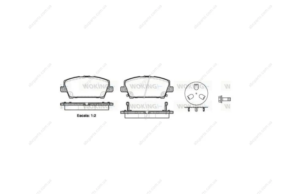 Колодки гальмівні диск. перед. (вир-во Remsa) Honda Civic 05> 12> Lucas ver. WOKING P13053.02 (фото 1)