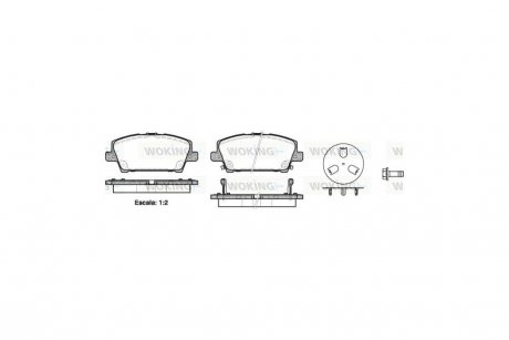 Колодки гальмівні диск. перед. (Remsa) Honda Civic 05> 12> Lucas ver. WOKING P13053.02