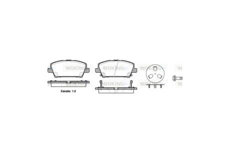 Колодки тормозные диск. перед. (Remsa) Honda Civic 05> 12> Lucas ver. WOKING P13053.02