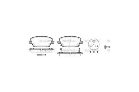 Колодки тормозные диск. перед. (пр-во Remsa) Honda Civic 05> 12> Lucas ver. WOKING P13053.02
