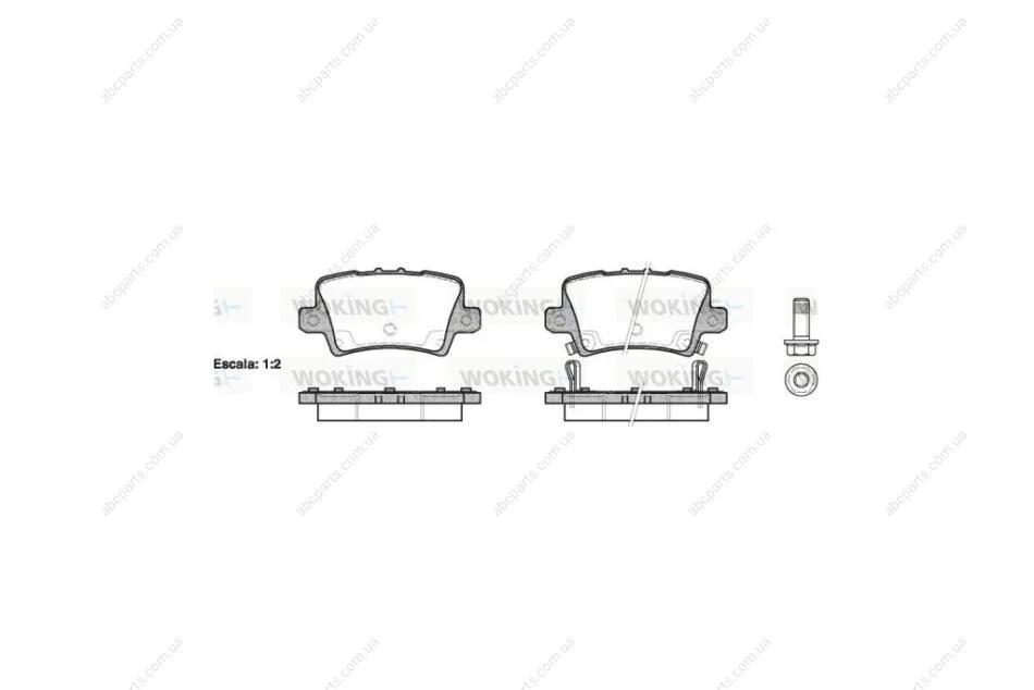Колодки гальмівні диск. задн. (вир-во Remsa) Honda Civic ix 1.4 12-,Honda Civic ix 1.8 12- WOKING P13063.02 (фото 1)