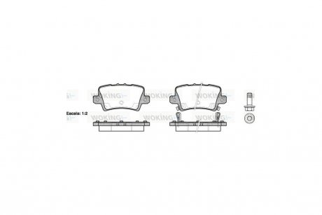 Колодки гальмівні диск. задн. (Remsa) Honda Civic ix 1.4 12-,Honda Civic ix 1.8 12- WOKING P13063.02