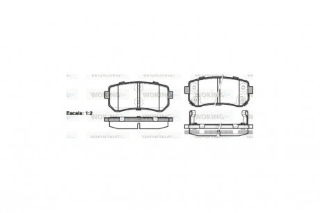 Колодки тормозные диск. задн. (Remsa) Hyundai Accent iii 1.4 05-10,Hyundai Accent iii 1.5 05-10 WOKING P13093.02