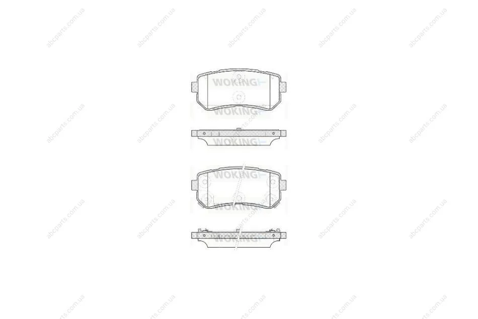 Колодки гальмівні диск. задн. (вир-во Remsa) Hyundai Ix20 1.4 10-,Hyundai Ix20 1.6 10- WOKING P13093.42 (фото 1)