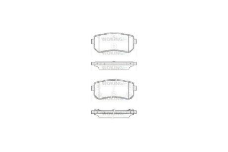 Колодки тормозные диск. задн. (Remsa) Hyundai Ix20 1.4 10-,Hyundai Ix20 1.6 10- WOKING P13093.42