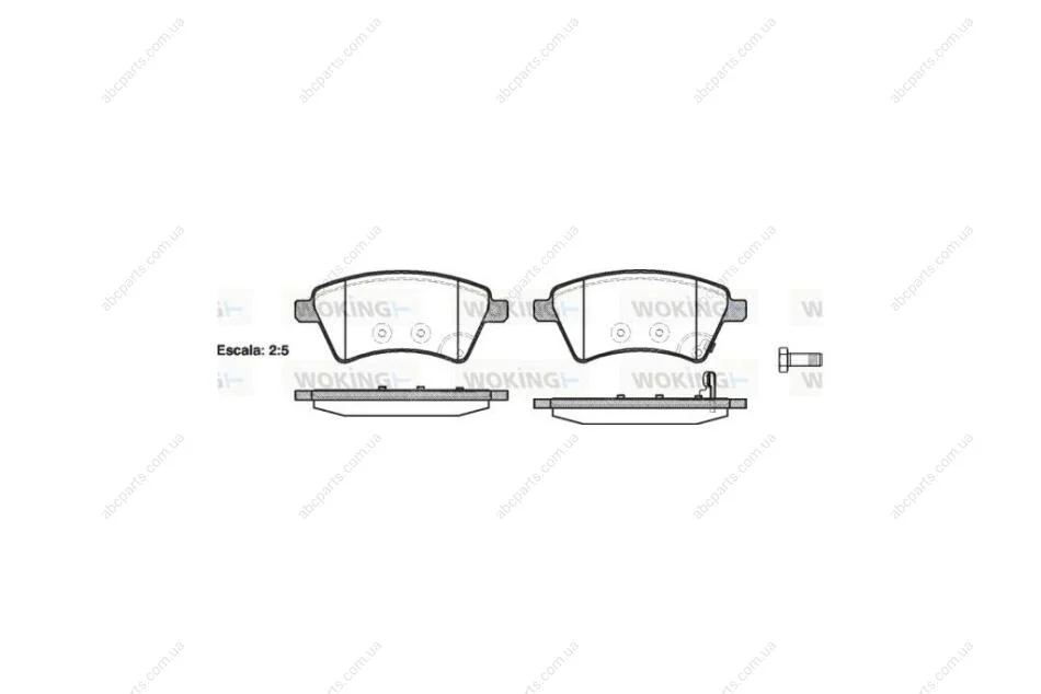 Колодки гальмівні диск. перед. (вир-во Remsa) Suzuki SX-4 (06-) / Fiat Sedici (06-) Bosch ver. WOKING P13153.01 (фото 1)