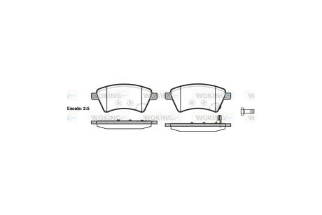 Колодки тормозные диск. перед. (Remsa) Suzuki SX-4 (06-) / Fiat Sedici (06-) Bosch ver. WOKING P13153.01