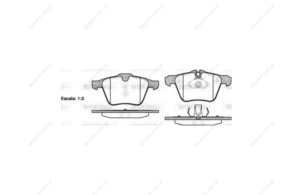 Колодки гальмівні диск. перед. (вир-во Remsa) Ford Mondeo IV 2,5i Volvo S60 S80 WOKING P13173.00 (фото 1)