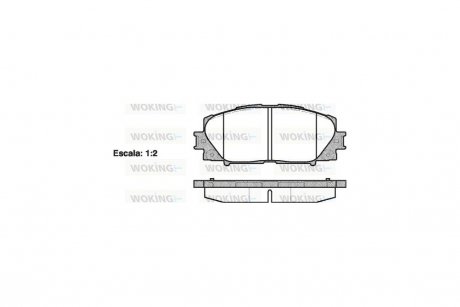 Колодки тормозные диск. перед. (Remsa) Toyota Yaris II 05>,Yaris III 10> WOKING P13243.00