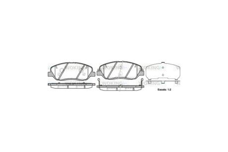 Колодки тормозные диск. перед. (Remsa) Hyundai Genesis 3.8 08-14,Hyundai Santa fe ii 2.0 05-12 WOKING P13263.02