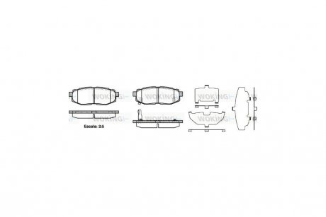 Колодки тормозные диск. задн. (Remsa) Subaru Forester 13> / Legasy, Outback 09> / Tribeca 06> WOKING P13283.01