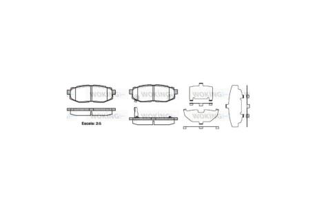 Колодки тормозные диск. задн. (Remsa) Subaru Forester 13> / Legasy, Outback 09> / Tribeca 06> WOKING P13283.01