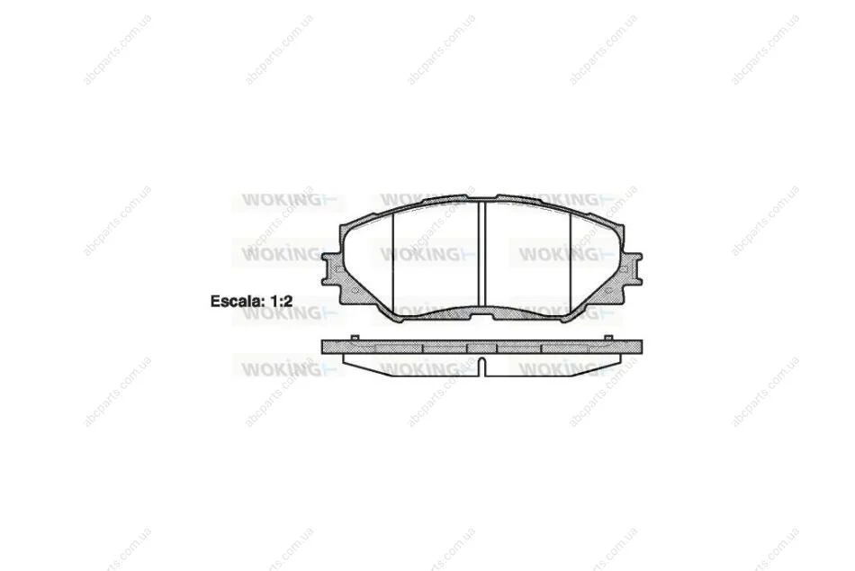 Колодки гальмівні диск. перед. (вир-во Remsa) Toyota Corolla Auris 06> 13> / Rav4 05> 12> WOKING P13323.00 (фото 1)
