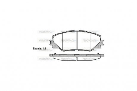 Колодки тормозные диск. перед. (Remsa) Toyota Auris (06-12), Rav4 (06-12) (12-15) WOKING P13343.00