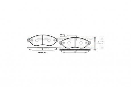 Колодки тормозные диск. перед. (Remsa) Citroen Jumper 2.2 06-,Citroen Jumper 3.0 06- WOKING P13373.01