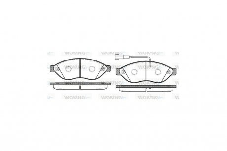 Колодки гальмівні диск. перед. (Remsa) PSA Jumper Boxer 06> 11> 15>, Fiat Ducato 06> 11> WOKING P13373.12