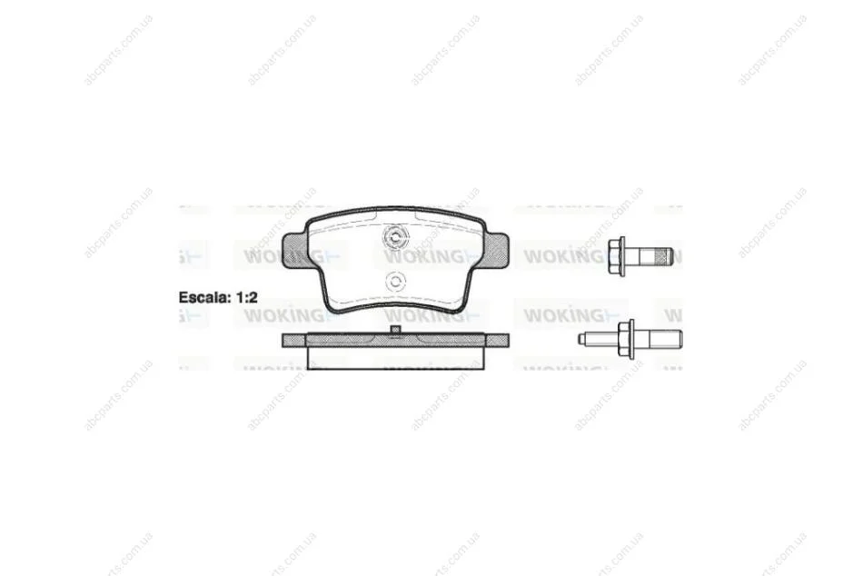 Колодки гальмівні диск. задн. (вир-во Remsa) Citroen C4 grand picasso i 1.6 06-,Citroen C4 grand picasso i 1.8 06- WOKING P13413.00 (фото 1)