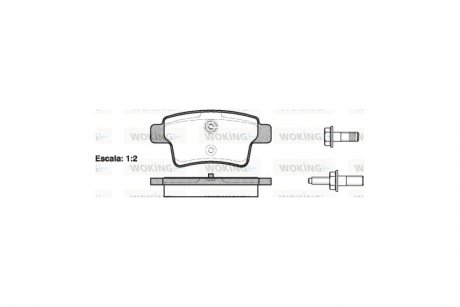 Колодки гальмівні диск. задн. (Remsa) Citroen C4 grand picasso i 1.6 06-,Citroen C4 grand picasso i 1.8 06- WOKING P13413.00