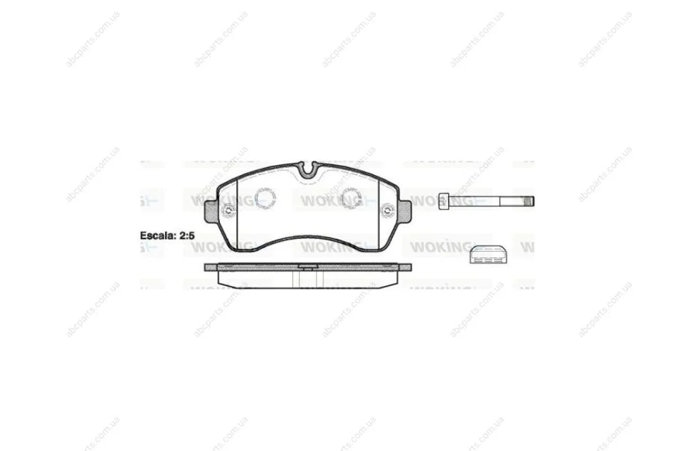 Колодки тормозные диск. перед. (пр-во Remsa) Mercedes-benz Sprinter 46-t 3.0 06-,Mercedes-benz Sprinter 5-t 1.8 06- WOKING P13433.00 (фото 1)