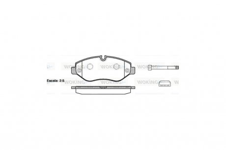 Колодки тормозные диск. перед. (Remsa) Mercedes-benz M-class (w166) 3.0 11-,Mercedes-benz Sprinter 35-t 1.8 06- WOKING P13453.00