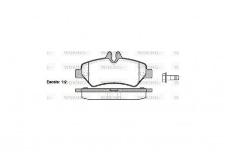 Колодки тормозные диск. задн. (Remsa) Mercedes-benz Sprinter 35-t 1.8 06-,Mercedes-benz Sprinter 35-t 2.1 06- WOKING P13463.00