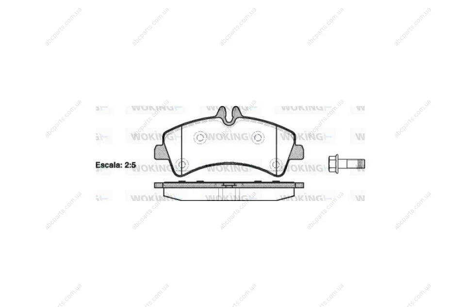 Колодки гальмівні диск. задн. (вир-во Remsa) MB Sprinter II III / VW Crafter I II Bosch ver. WOKING P13473.00 (фото 1)