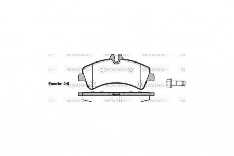 Колодки тормозные диск. задн. (Remsa) MB Sprinter II III / VW Crafter I II Bosch ver. WOKING P13473.00