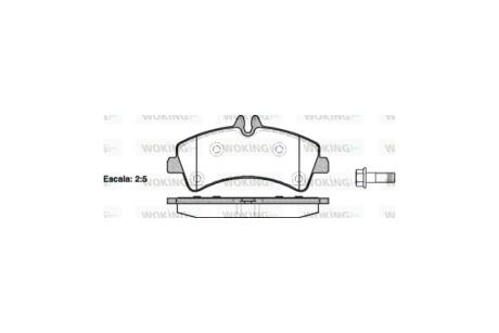 Колодки гальмівні диск. задн. (Remsa) MB Sprinter II III / VW Crafter I II Bosch ver. WOKING P13473.00