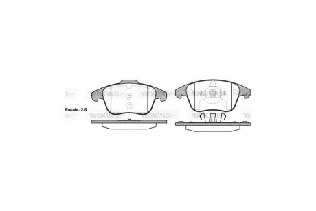 Колодки тормозные диск. перед. (Remsa) PSA C4 Picasso, Grand Picasso 08>13 / DS4 DS5 12> WOKING P13493.00