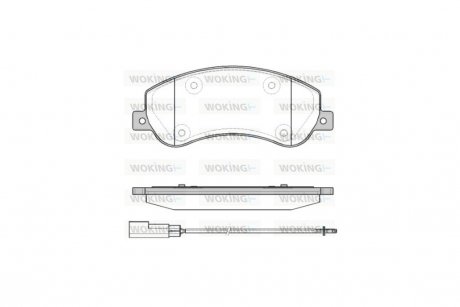 Колодки гальмівні диск. перед. (Remsa) Ford Tranzit 06>14 Bosch ver. WOKING P13503.11