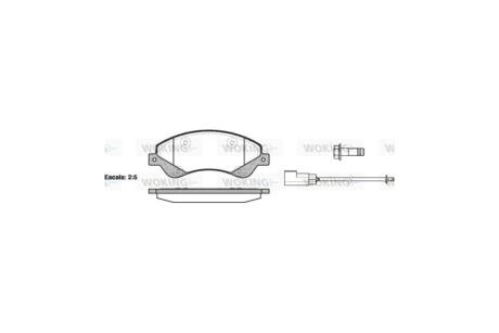 Колодки гальмівні диск. перед. (Remsa) Ford Tourneo connect 1.8 02-13,Ford Transit 2.2 06-14 WOKING P13513.02