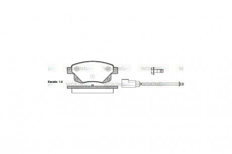 Колодки тормозные диск. задн. (Remsa) Ford Tourneo connect 1.8 02-13,Ford Transit 2.2 06-14 WOKING P13523.02