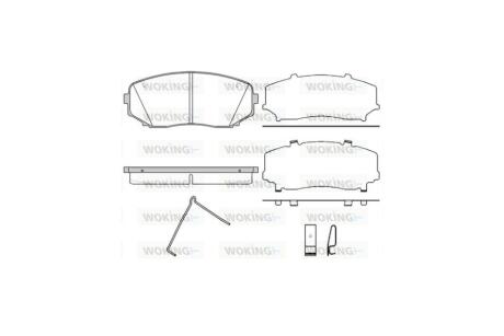 Колодки гальмівні диск. перед. (Remsa) Mazda CX-7 CX-9 07> / Ford Edge 08> 10> / Mitsubishi Pajero Sport III 2,4d 15> WOKING P13673.02