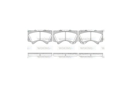 Колодки тормозные диск. перед. (Remsa) Toyota LC200 LC150, Lexus LX570 GX460 WOKING P13713.02